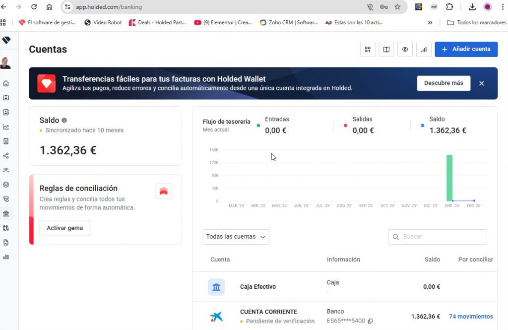 Cuentas Holded Google Chrome-consultoría